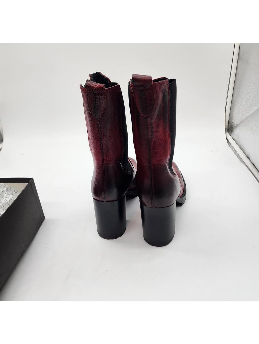 New made in Italy EMANUELE CRASTO Italy Leather Chelsea Boots 10 - Picture 8 of 10